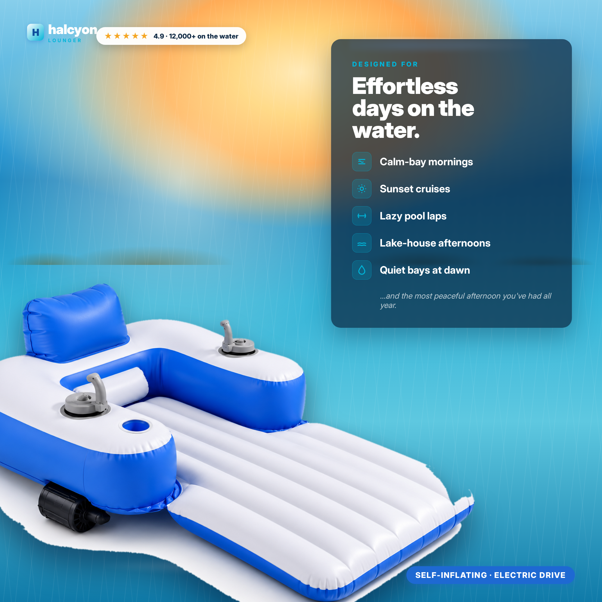 Halcyon — The Electric Floating Lounger